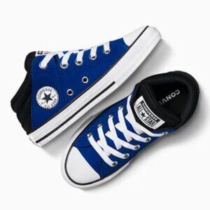 Boys Converse Chuck Taylor All Star Axel Slip-Ons, Blue/Black, Size 3, Pre-owned